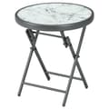 Pikkukuva 1 / 10: Rootz Foldble Side -pöytä - Ulkoilutaite - Compact Patio -pöytä - Säänkestävä ja helppo puhdistaa - 45 x 45 x 50 cm