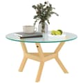 Miniatyrbillede 10 af 10: Rootz Round sofabord - Matchet Glass - Stue Bord - Justerbare fodpuder - Stabil design - Ø80 x 45H cm