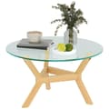 Miniatyrbillede 1 af 10: Rootz Round sofabord - Matchet Glass - Stue Bord - Justerbare fodpuder - Stabil design - Ø80 x 45H cm