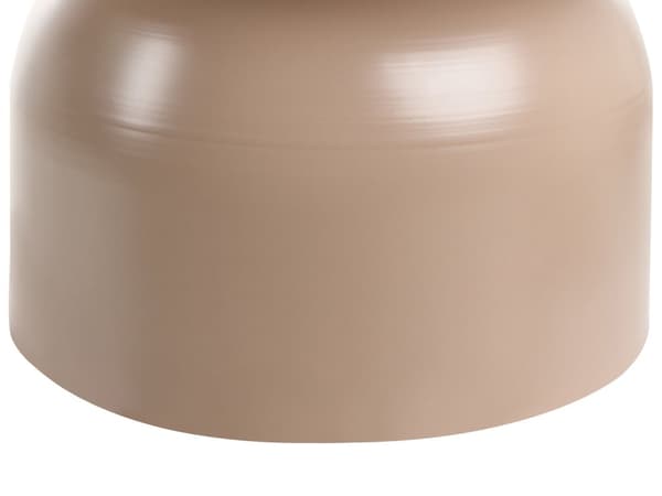 Sofabord Taupe Metall Rundt Geometrisk Form Aksentbord