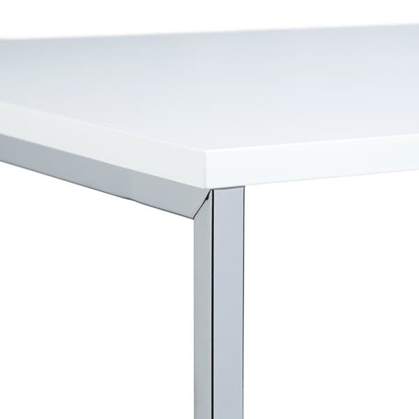 Relaxdays Set med 3 förvaringsbord, modern design, i MDF och metall (stål), H x B x D: ca. 42 x 40 x 40 cm, vit
