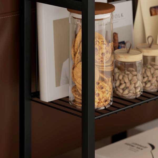 Sidobord, 43x18x62.5 cm, Svart