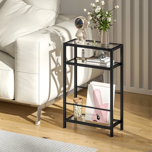 Sidobord, 40x18x62 cm, Svart