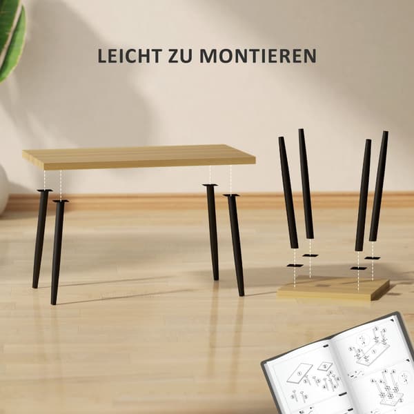 Kaffebordssæt, 90x50x45 cm, Naturtræ