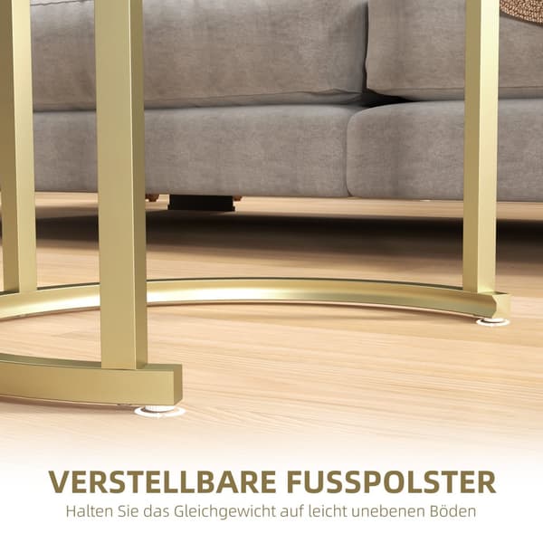 Kaffebordssæt, Ø50 x 50.5H cm (rundt bord), 60L x 36B x 43.5H cm (ovalt bord), Grå