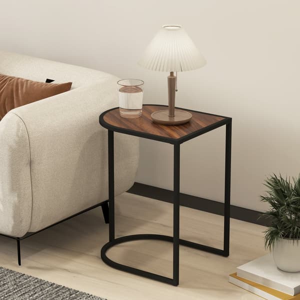 Sohvapöytä setti, 45P x 38L x 58K cm (iso), 41P x 32L x 52K cm (pieni), Ruskea+Musta