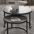 Miniatyrbillede 8 af 9: Kaffebordssæt, 78.5x78.5x46.5 cm, 59x59x36.5 cm, Sort
