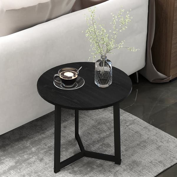 Kaffebordssæt, Ø48 x 45H cm (stort), Ø40 x 40H cm (lille), Sort