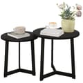 Miniatyrbillede 1 af 9: Kaffebordssæt, Ø48 x 45H cm (stort), Ø40 x 40H cm (lille), Sort