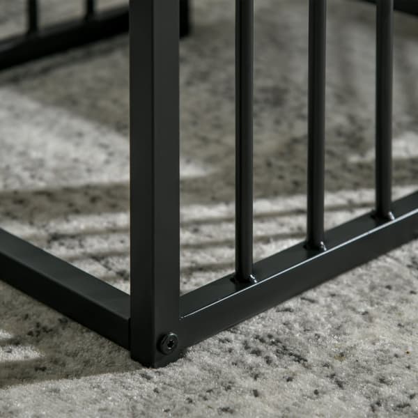 Kaffebord Set, 45x40x52 cm och 60x39.5x45.5 cm, Vit och Svart