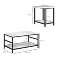 Miniatyrbild 3 av 9: Kaffebord Set, 80x54x41 cm 60x60x51 cm, Svart Vit