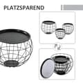 Miniatyrbillede 4 af 9: Kaffebordssæt, 3er-Set, Ø51 x 38,5H cm (stor), Ø38,5 x 32H cm (medium), Ø30,5 x 27H cm (lille), Sort