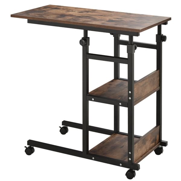 Sidebord, 80x40x72-82 cm, Sort