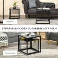 Miniatyrbild 4 av 9: Sidobord Set, 50x50x52 cm, Svart
