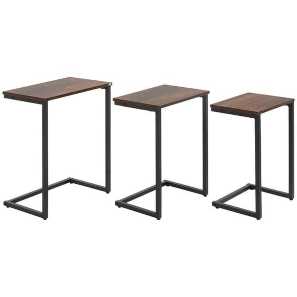 Sidobord Set, 3er-Set, 45x30x60 cm, Brun