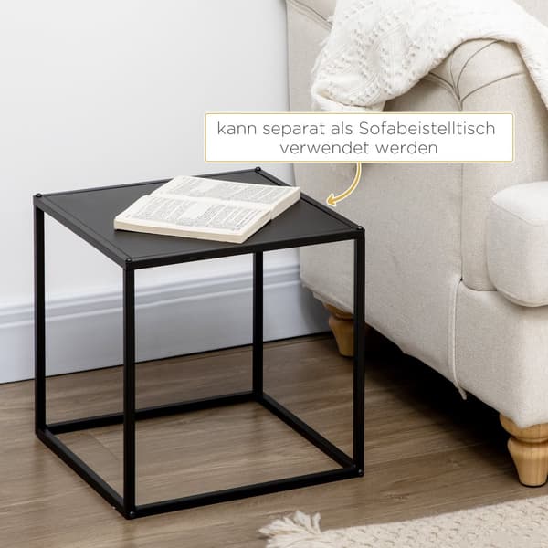 Kaffebord Set, 120x59x45 cm, Svart