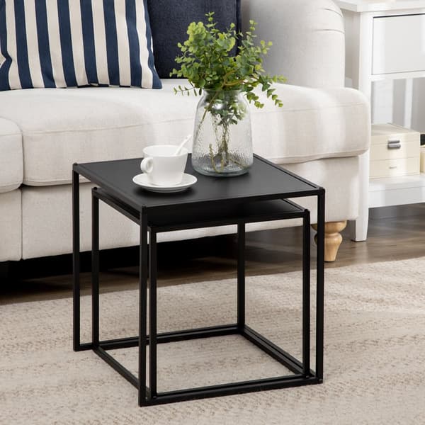 Kaffebord Set, 120x59x45 cm, Svart