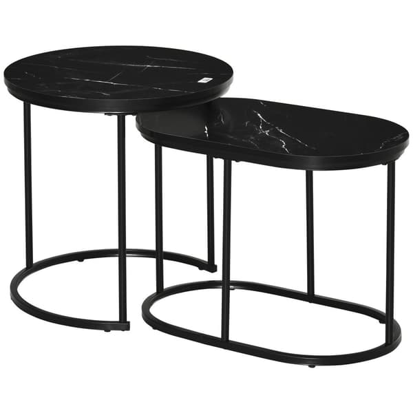 Kaffebord Set, Ø50 x 50.5H cm, Svart