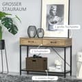 Miniatyrbild 5 av 9: Sidobord, 100x35x76.5 cm, Brun Svart