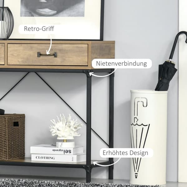 Sidobord, 100x35x76.5 cm, Brun Svart