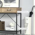 Miniatyrbild 7 av 9: Sidobord, 100x35x76.5 cm, Brun Svart