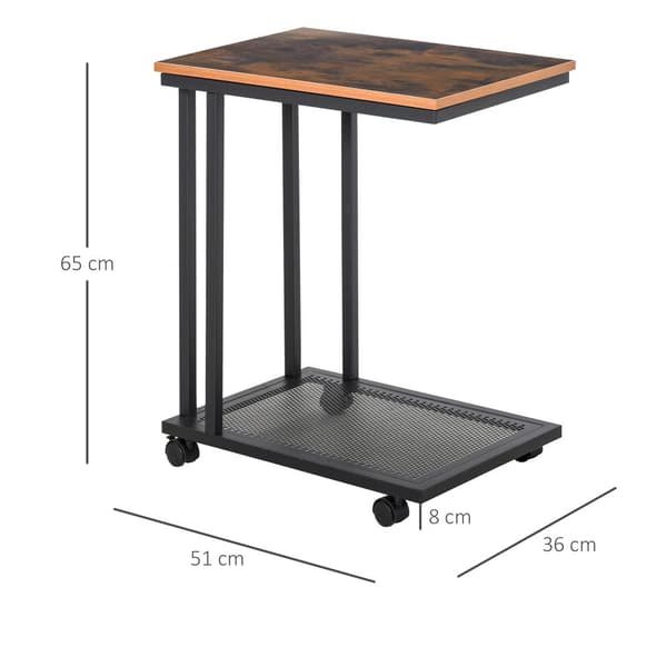 Sidebord, 51x36x65 cm, Sort