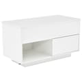 Miniatyrbillede 8 af 11: Sofabord i højglans med løfteplade, LED-belysning, 1 skuffe og 50 kg bæreevne – 100x50x55 cm, sort