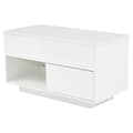 Miniatyrbillede 9 af 11: Sofabord i højglans med løfteplade, LED-belysning, 1 skuffe og 50 kg bæreevne – 100x50x55 cm, sort