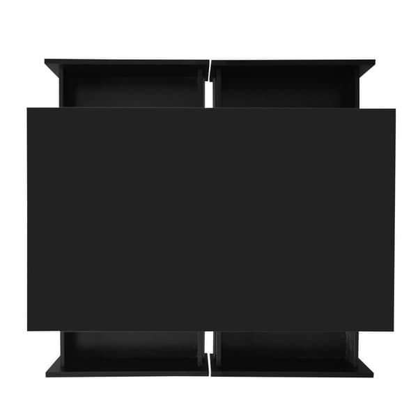 LED-soffbord i högglans med 4 lådor – Modern vardagsrumsbord med 16-färgs LED-belysning, USB, för sovrum och vardagsrum