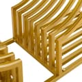 Miniatyrbillede 11 af 11: Sofabord i sort højglans 100×30×80 cm – moderne konsol eller sidebord med gylden bund, dobbelt monteringsmuligheder til stuen