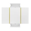 Miniatyrbild 5 av 11: Vit soffbord i högblank finish – modern och stilren design med 2 förvaringslådor, perfekt för vardagsrum
