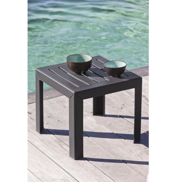 Sofabord - GROSFILLEX - Miami - Antracit - 40x40 - Harpiks