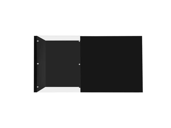 Sofabord i sort højglans med glas og LED-belysning – Moderne stuebord / sidebord med lyseffekt