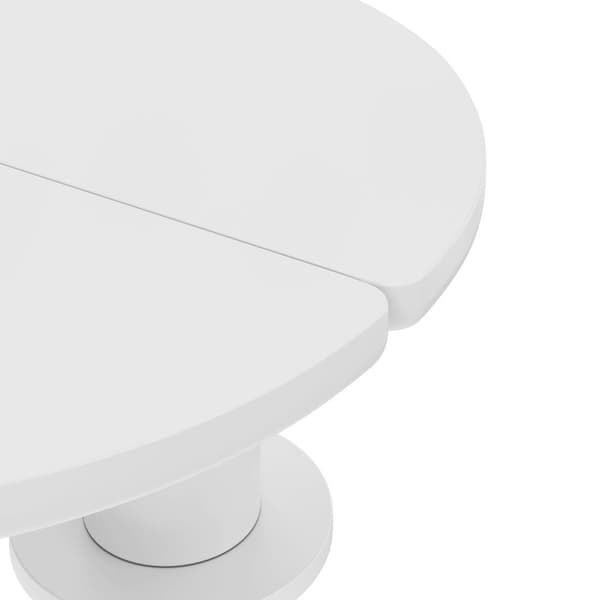 Runt soffbord Ø100 cm – 40 cm högt vardagsrumsbord i lackerad MDF med PVC-ben – Modernt och stilrent