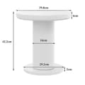 Miniatyrbillede 5 af 10: Rundt sofabordssæt i hvid MDF – 100 cm + 40 cm, lakeret bordplade og PVC-ben, sofabord i cremet stil, moderne design til stuen