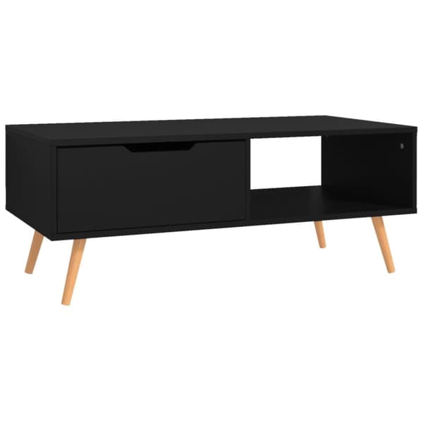 Soffbord svart 100x49,5x43 cm konstruerat trä