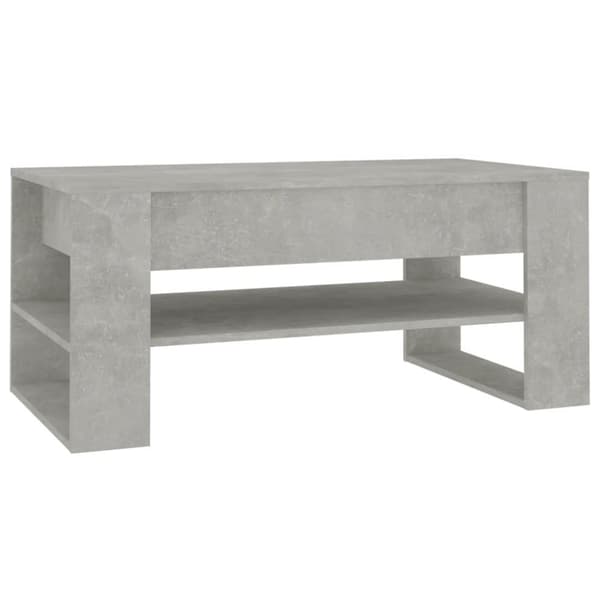 Soffbord betonggrå 102x55x45 cm konstruerat trä