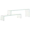 Miniatyrbild 1 av 2: Soffbord 2 delar 90x30x20/110x30x40 cm härdat glas