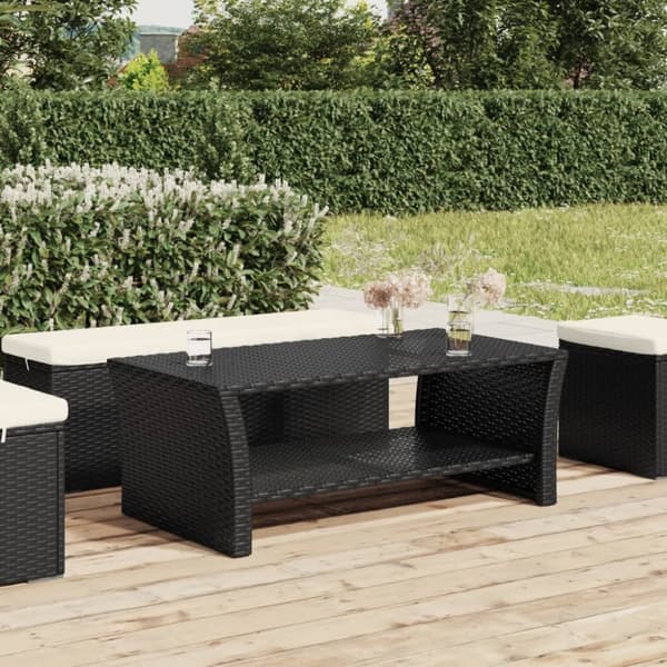 Soffbord svart 100x50x40 cm konstrotting