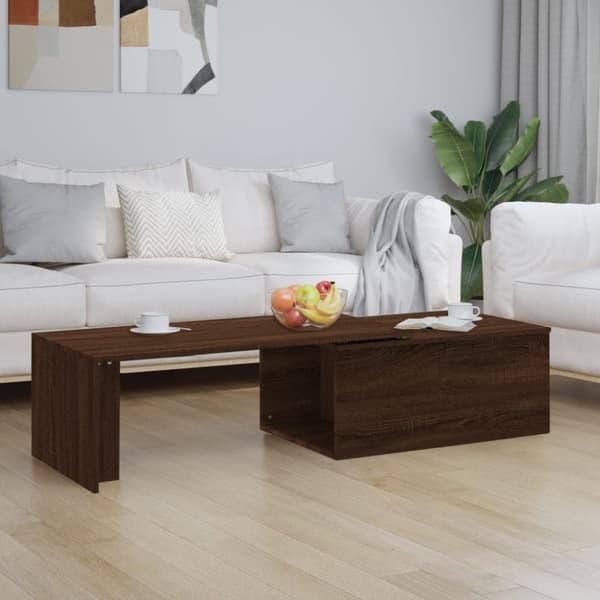 Soffbord Brun ek 150x50x35 cm konstruerat trä