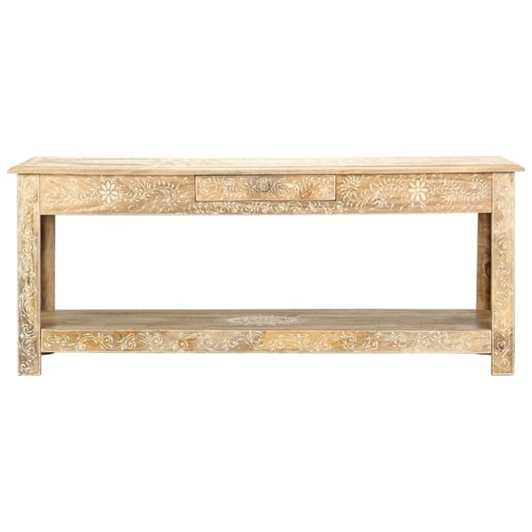 Soffbord 110x50x45 cm mandmålat massivt mangoträ