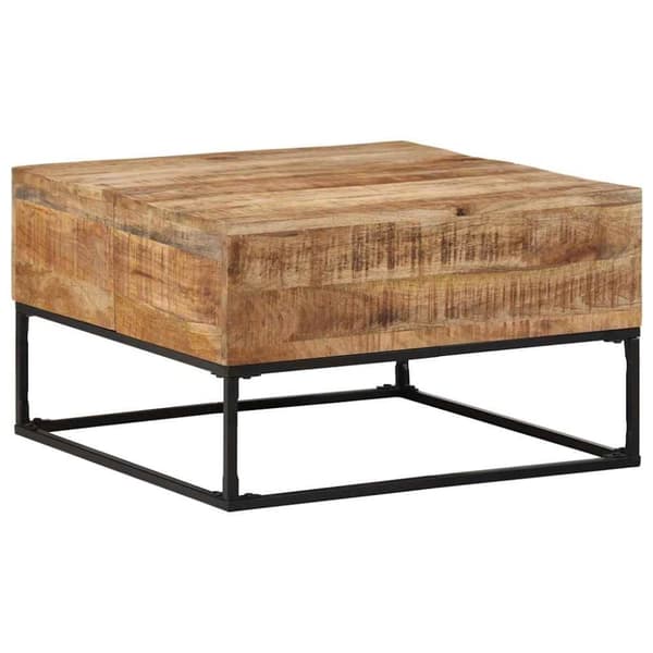 Soffbord 68x68x41 cm grovt mangoträ