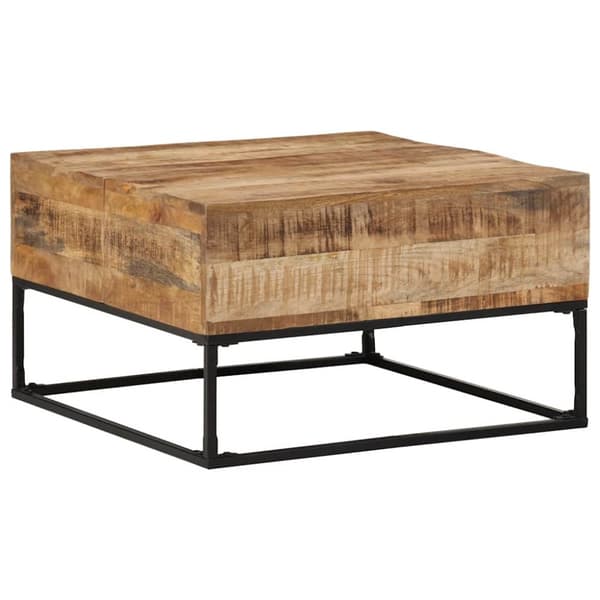 Soffbord 68x68x41 cm grovt mangoträ