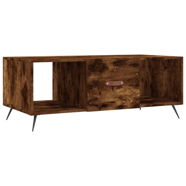 Soffbord rökfärgad ek 102x50x40 cm konstruerat trä