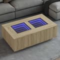 Miniatyrbild 1 av 2: Soffbord med Infinity LEDs sonoma-ek 116x69x40 cm