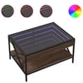 Miniatyrbild 2 av 2: Soffbord med Infinity LEDs brun ek 70x50x38 cm