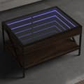 Miniatyrbild 1 av 2: Soffbord med Infinity LEDs brun ek 70x50x38 cm