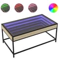 Miniatyrbild 2 av 2: Soffbord med Infinity LEDs sonoma-ek 90x50x41 cm