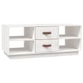 Miniatyrbild 2 av 2: Soffbord vit 100x50x41 cm massiv furu