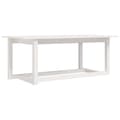 Miniatyrbild 2 av 2: Soffbord vit 110x55x45 cm massiv furu